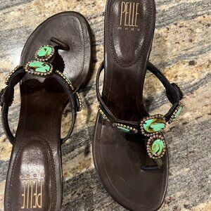 Pelle Moda Turquoise Enhanced Sandle Size 11 M